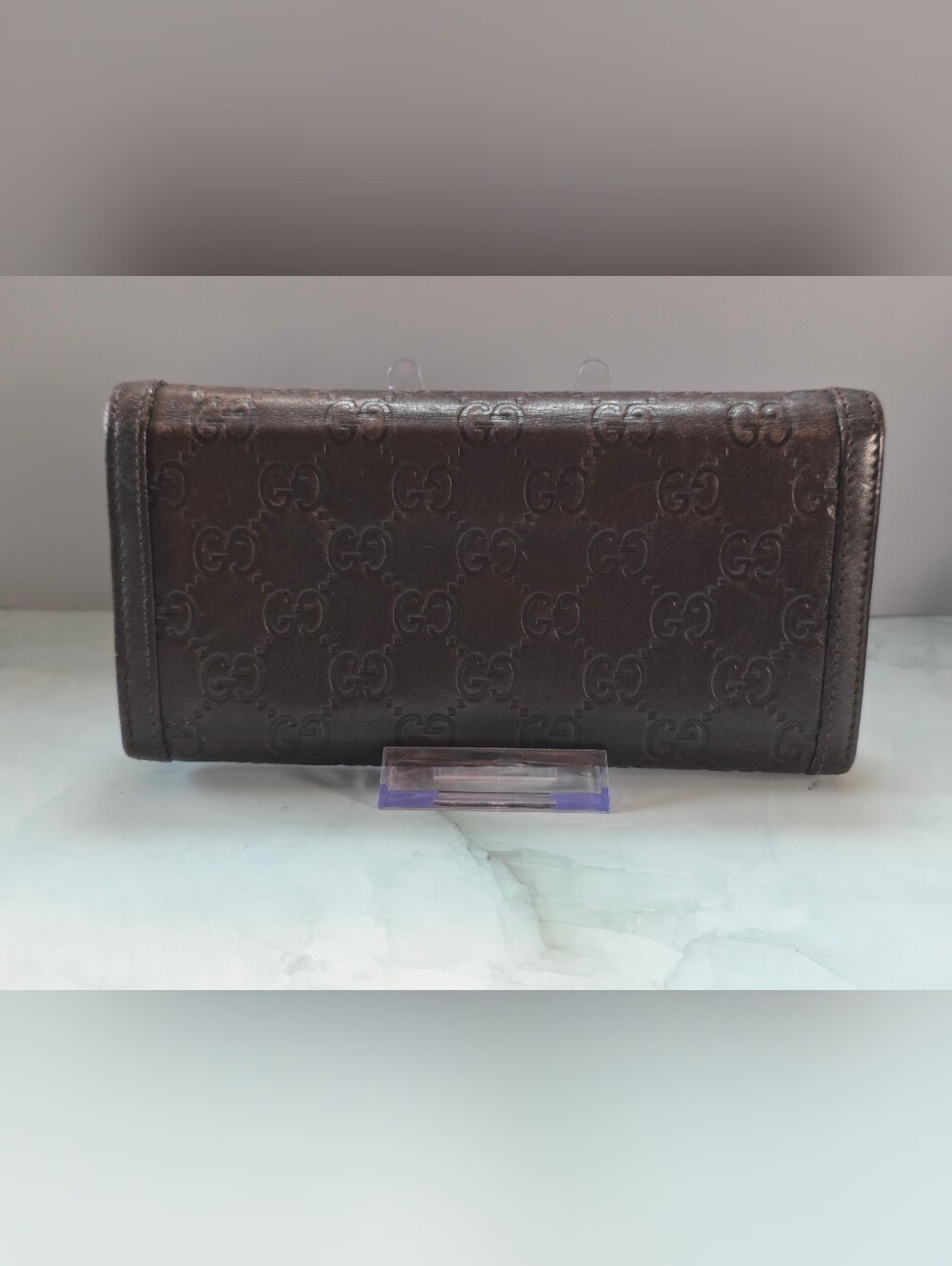 Gucci Guccissima Interlocking GG Continental Wallet Brown - Picture 2 of 9
